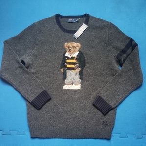 🚨24hr sale🚨Mens Rare Vintage Ralph Lauren Polo Rugby Teddy Bear Wool Sweater